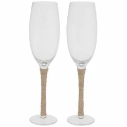 Outlet 👍 Jute Wrapped Toasting Glasses 💯