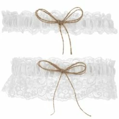 Best Sale 🌟 Lace With Jute Bows Garters 💯