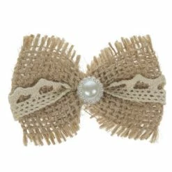 Flash Sale ❤️ Burlap & Lace Pearl Bows ❤️