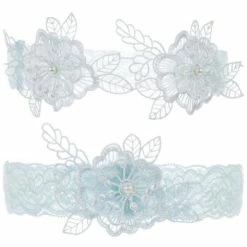 Outlet ⌛ Blue Floral Garters 👏