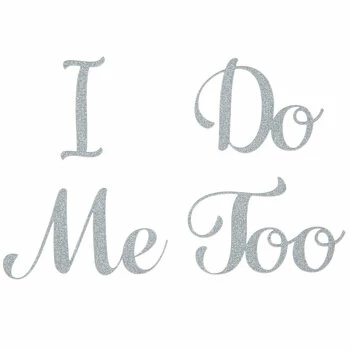I Do Me Too Silver Wedding Shoe Stickers