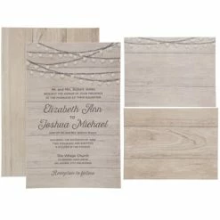 Wood Plank Wedding Invitations