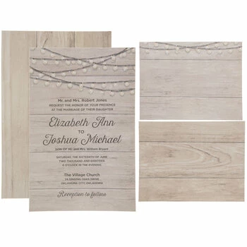 Wood Plank Wedding Invitations