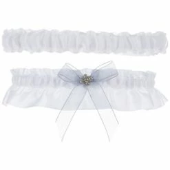 Best reviews of 🎉 White & Gray Satin Garters 🎉