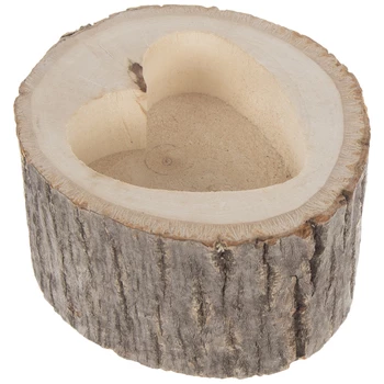 Cutout Heart Wood Slice Ring Holder - Image 2