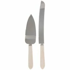 Buy ⭐ Wood Grain Cake Server & Knife 🎉