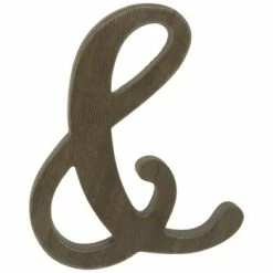 Outlet 💯 Brown Ampersand Wood Decor 🤩