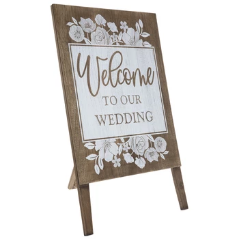 Top 10 ???? Welcome To Our Wedding Easel Wood Decor ???? 4 Top 10 ???? Welcome To Our Wedding Easel Wood Decor ???? - Image 2