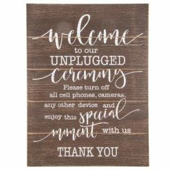New 😉 Unplugged Ceremony Wood Decor ⌛