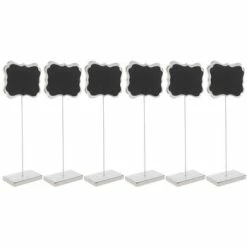 White Ornate Wood Chalkboard Stands