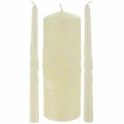 Ivory Pearl Roses Unity Candles