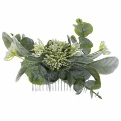 New 👍 Frosted Flowers & Leaves Hair Comb 🔔