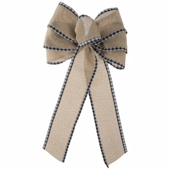 Top 10 ๐ Fabric Bow With Black & White Plaid Trim โจ