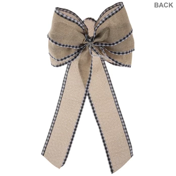 Top 10 ๐ Fabric Bow With Black & White Plaid Trim โจ - Image 2