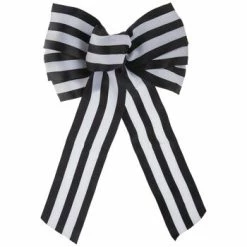 Coupon 🧨 Black & White Striped Bow ⭐