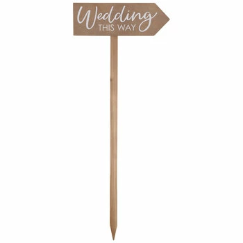 Best reviews of 🎁 Wedding This Way Wood Stake 🎁