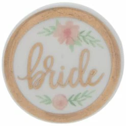 Discount ✨ Bride Floral Round Pin ⭐