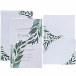 Cheap 🧨 Leaves On Vellum Wedding Invitations 👍