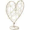 Gold Wire Heart Cake Topper