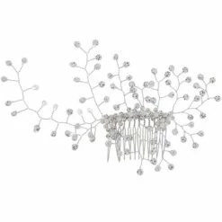 Best deal 🔔 Silver Rhinestone Wire Branch Hair Comb ✨