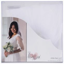 White Lace Edge Veil