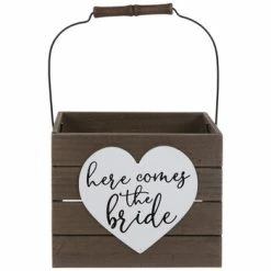 Here Comes The Bride Wood Bucket