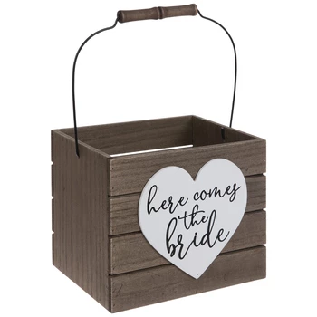 Here Comes The Bride Wood Bucket - Image 2