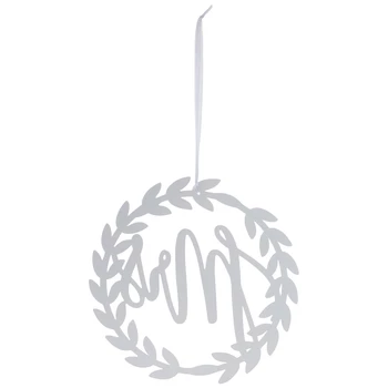 White Mrs Wreath Metal Chair Sign - Image 2