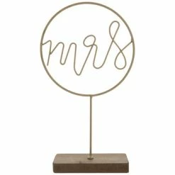 Gold Mrs Metal Decor