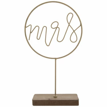 Gold Mrs Metal Decor
