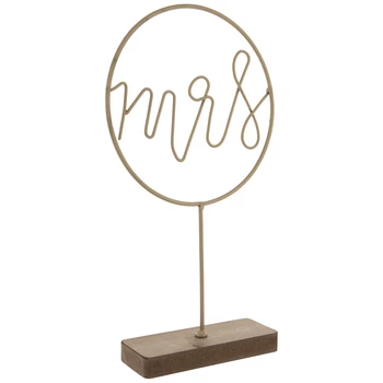 Gold Mrs Metal Decor - Image 2