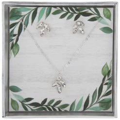 Top 10 😉 Leaf Rhinestone Necklace & Earrings 👍