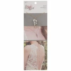 Discount 😉 Rhinestone Leaf Back Necklace 🛒