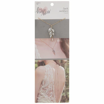 Discount 😉 Rhinestone Leaf Back Necklace 🛒