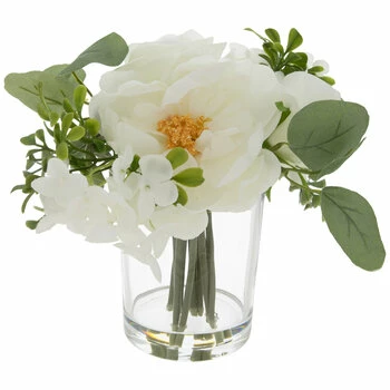 Best reviews of ๐ White Rose & Eucalyptus In Glass Vase ๐
