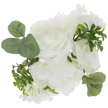 Best reviews of ๐ White Rose & Eucalyptus In Glass Vase ๐ - Image 2
