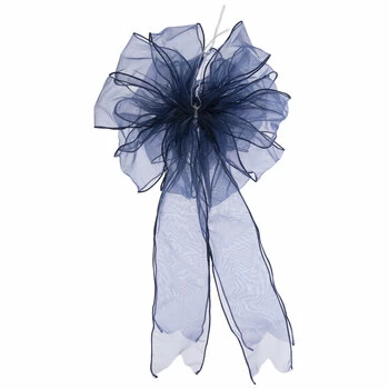 Best Pirce ✨ Navy Sheer Wedding Bow 🛒 - Image 2