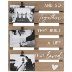 Wholesale 🔔 A Life They Loved Photo Clip Wood Wall Decor 🎁