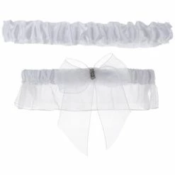Buy 😉 White Satin Garters 🔥